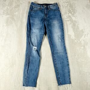 Lucky Brand Jeans Womens 4 Medium Wash Blue Denim‎ Mid Rise Super Skinny Ava